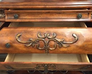 Reproduction Entrance Table Wrought Iron with Three Drawers