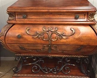 Reproduction Entrance Table Wrought Iron with Three Drawers