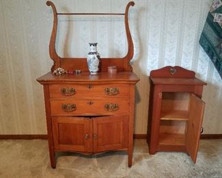 wash stand, small cupboard