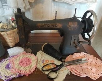 2 antique treadle sewing machines