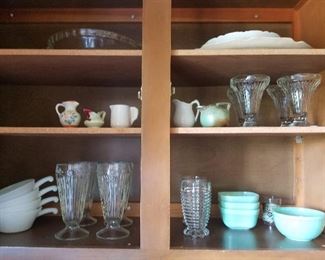 Jadeite & vintage glassware