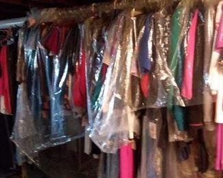 Hundreds and hundreds of garments, many new with tags. 