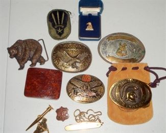 Belt Buckles Including NRA Golden Eagles