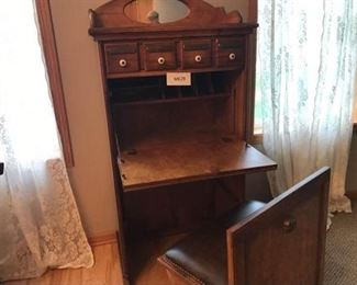 A Hidden Desk and Chair Cabinet