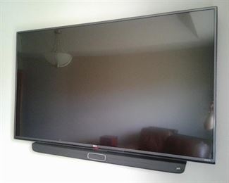 LG 55 Inch Ultra HDTV with Polk Sound Bar and Subwoofer