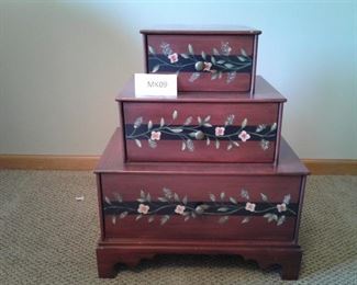 Tiered Three Drawer Cabinet