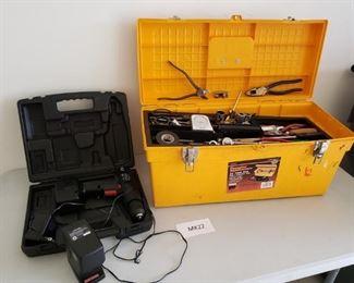 Tool Box, Hand Tools, and Craftsman Cordless Drill