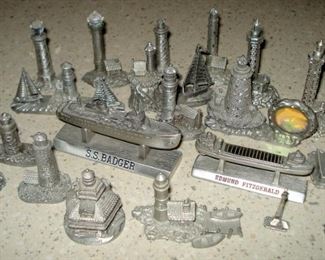 Pewter Miniature Lighthouses
