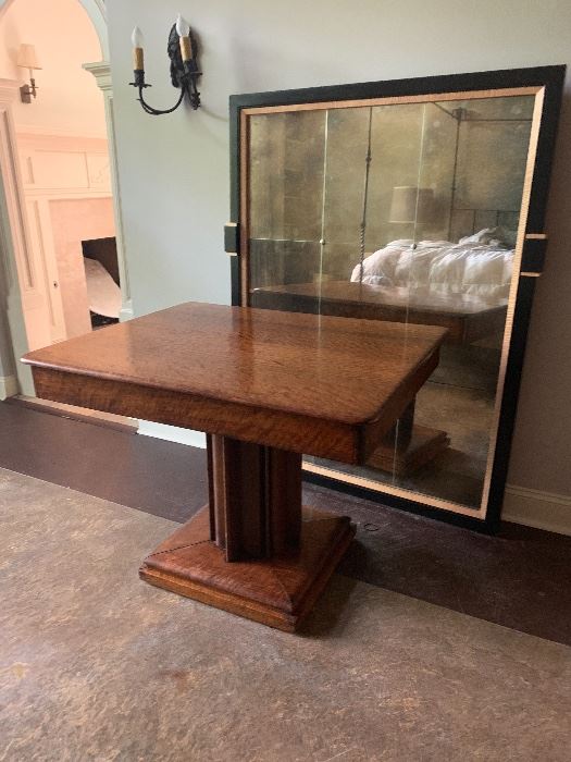 1870 walnut pedestal table 
Amy Howard mirror