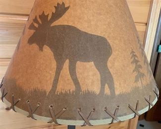 Floor Lamp with Moose & Elk