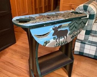 Beautiful hand painted small drop leaf table