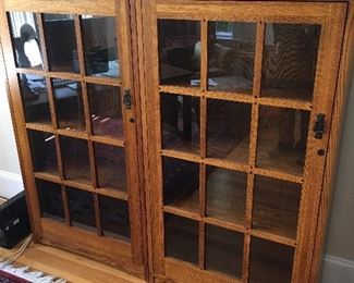 Pair of Restoration Hardware Stickley style Bookcases