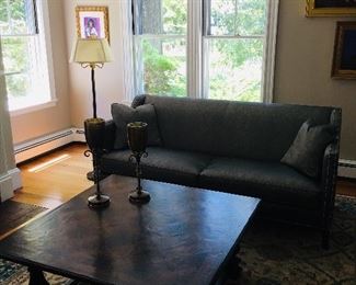 Pair of lovely sofas purchased at Domain and inlaid coffee table
