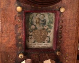 Close up of medallion on spinning wheel