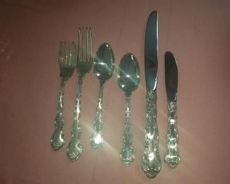Gorham service for 8. Sterling silver flatware set . Just discovered