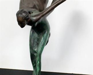 Charles Robinson Sykes (1875-1950) Bronze "Spirit of Ecstasy" Statue, 21"H