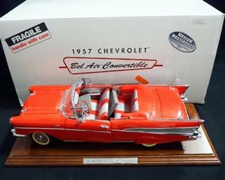 Museum Masterpiece 1957 Chevrolet Bel Air Convertible With Wood Stand, In Box