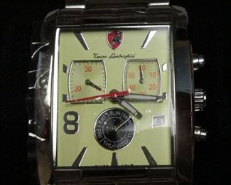 Tonino Lamborghini Men's Chronograph Wrist Watch Model 7L-L1, Swiss Movement, Water Resistant 50M, In Box