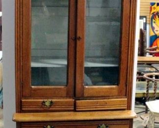 China Cabinet, One Piece, 3 Drawers, 2 Shelves (1 Adjustable), Dovetail Construction, Lower Storage Area, 89"H x 38.25"W x 22"D