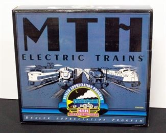 M.T.H. Electric Trains Santa Fe Clear Body F-3 ABA Diesel Set, 20-80002A, In Box