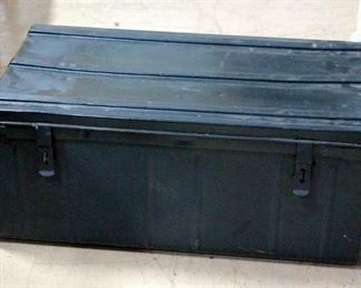 Steel Storage Trunk With Side Handles and Front Latches, 13"H x 31"W x 18"D