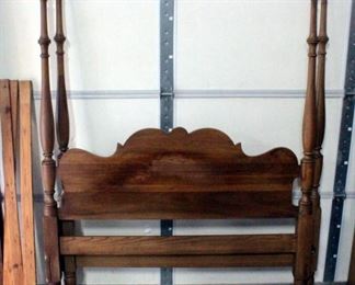 Davis Cabinet Company Full Size Weathered Walnut Bed Frame