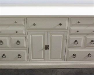 Dresser With Mirror, Buttercream Color, 9 Drawers, 78"H x 68"w x 18"D