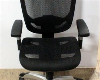 Office Chair With Mesh Seat And Back, Padded Arms, Tilt Back or Lock In Place, On Wheels