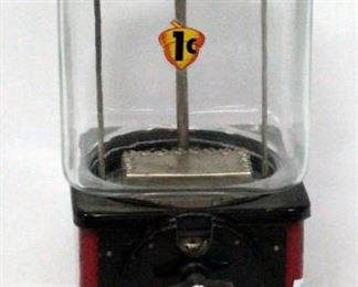 Vintage One Cent Candy Vending Machine, Includes Key