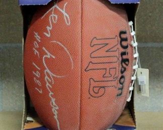 Len Dawson Autographed Football In Box
