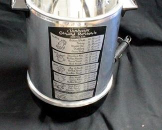 Sunbeam Carousel Rotisserie Broiler With Shish-Kabobber, No. CRX, Powers On, In Box