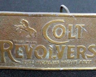 Brass Colt Revolver Belt Buckle, Antique Shaving Razors, Playing Cards In Cases, Cufflinks, Money Clips And More