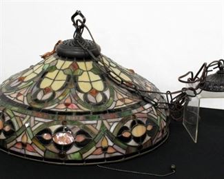 Tiffany Style Hanging Ceiling Lamp, Hardwired 20"Dia
