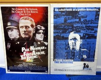 Movie Posters Includes The Detective With Frank Sinatra And Lee Remick And Fort Apache, The Bronx With Paul Newman And Ed Asner 27"W x 41"H