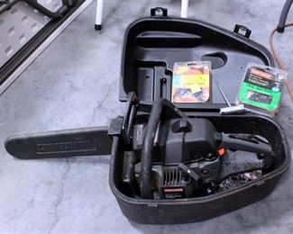 Craftsman 16" Chainsaw With Replacement Chains In Hard Case