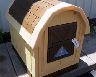 Dog Palace aSL Plastic Insulated Dog House With Swinging Entry Door 39"H x 31"W x 44"D