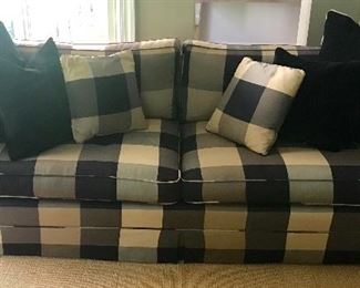 One of a pair of Baker sofas