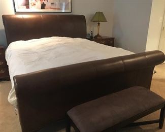 Ralph Lauren leather king bed
