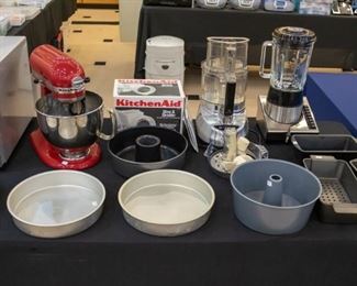 KitchenAid Artisan MIxer, Cuisinart Blender, Cuisinart Food Processor, bake ware...