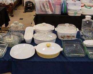 Covered Casserole dishes, NICE deep dish pie plates...