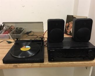 Optimus Lab - 2250 turntable & Pioneer amp receiver.