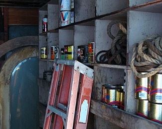 old doors and oil cans