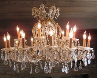 1950's Italian Crystal Chandelier Imported from Italy