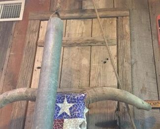 Old well bucket and pulley