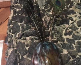 Peacock feather arrangement 