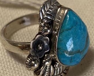Sterling Silver Ring with Turquoise 