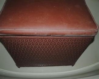 wicker hamper with seat top
