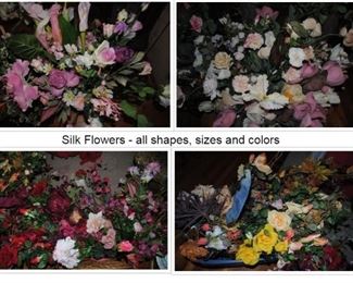 lots of all type of silk flowers