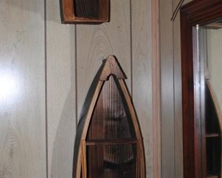 2 of the set of 3 Canoe/boat shelves