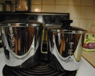 Stainless coffee and tin canisters